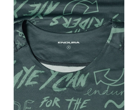 T-shirt manches longues Homme SINGLETRACK PRINT Gris Carbone