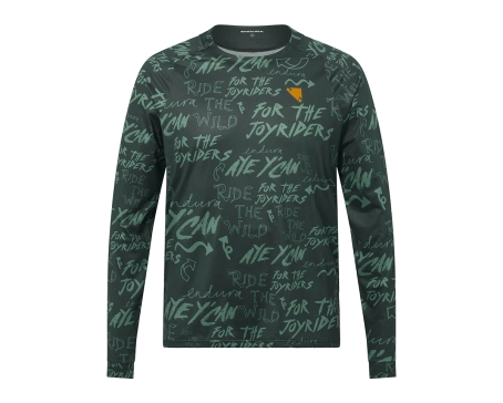 T-shirt manches longues Homme SINGLETRACK PRINT Gris Carbone