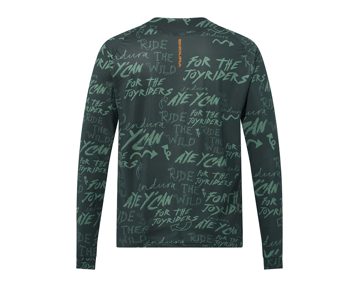 T-shirt manches longues Homme SINGLETRACK PRINT Gris Carbone