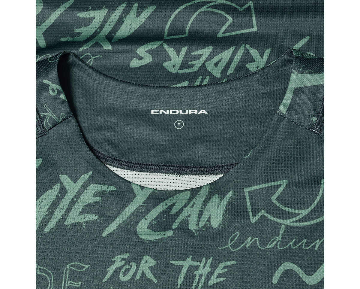 T-shirt manches longues Homme SINGLETRACK PRINT Gris Carbone