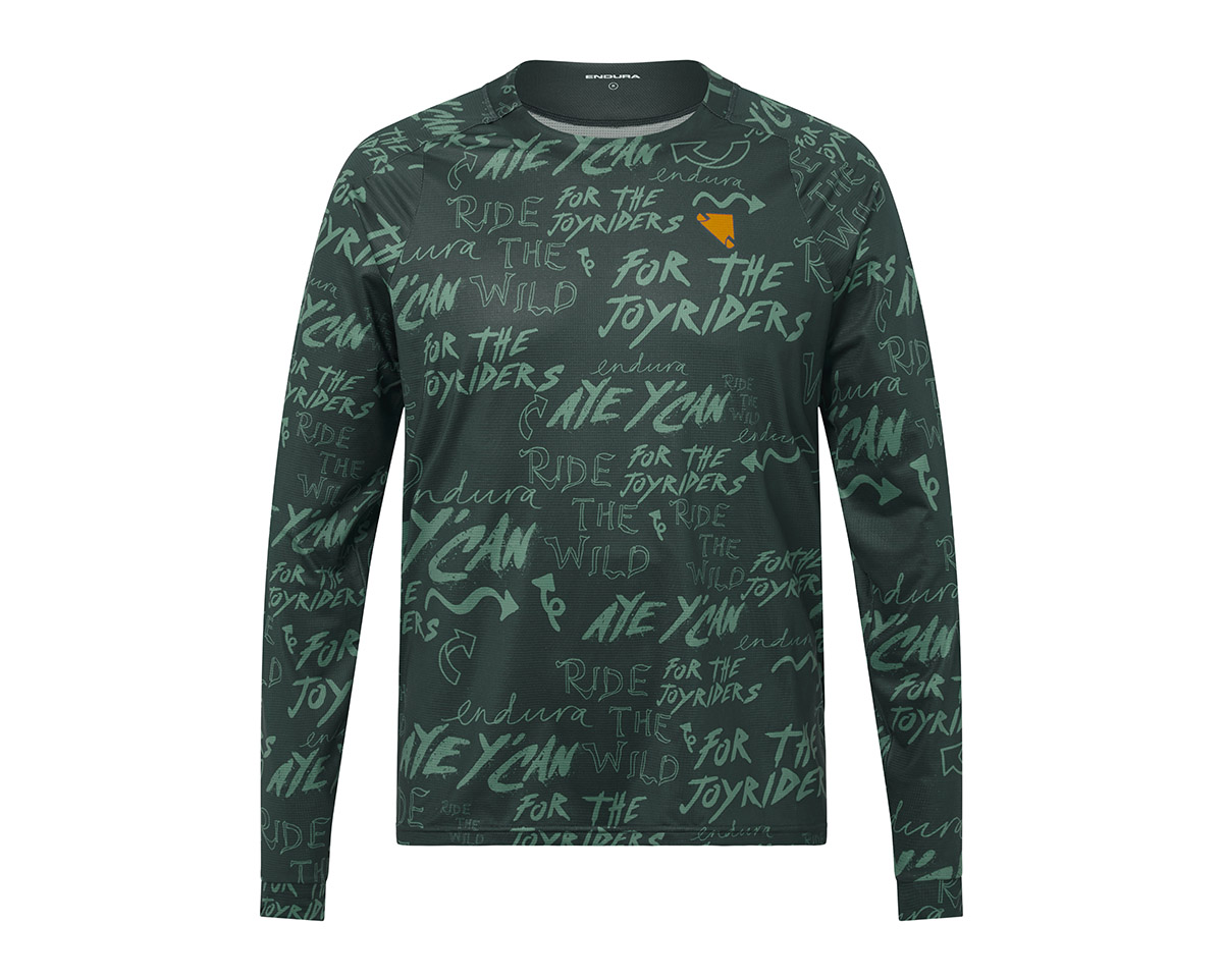 T-shirt manches longues Homme SINGLETRACK PRINT Gris Carbone