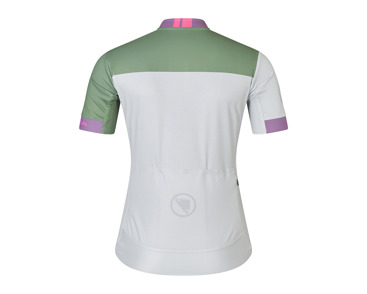 Maillot manches courtes Femme CHROMA BLOCK FS260 PRINT Gris